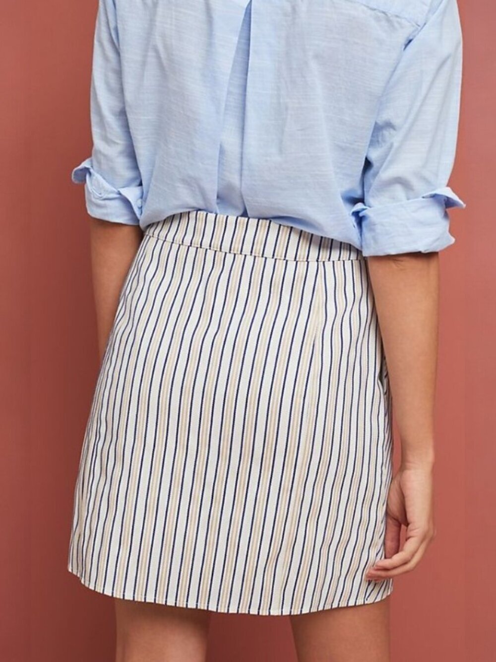 NWT Anthropologie Striped Mini Skirt by ISLA MAUDE - Picture 3 of 9